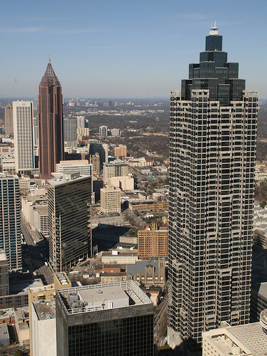 The Bank of America and Sun Trust buildings, both called \