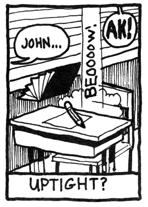 Panel from Ray Simone Hassle House poster