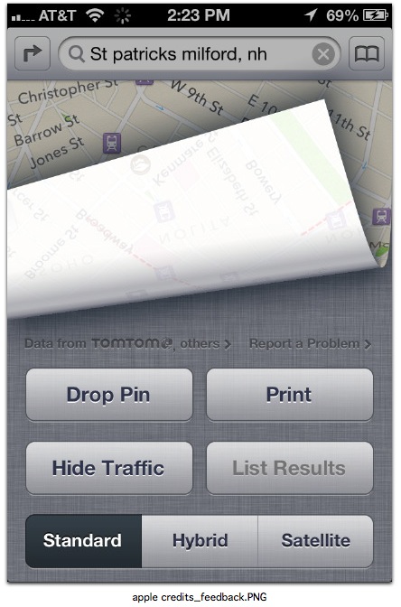 apple credits and feeback